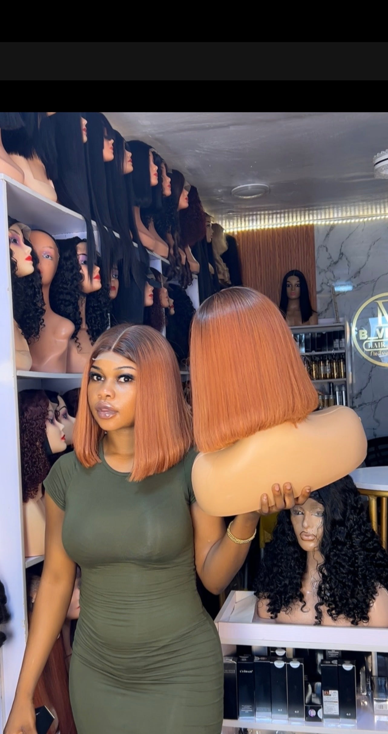 CHINESE BONE STRAIGHT GINGER COLOR WITH DARK ROOT