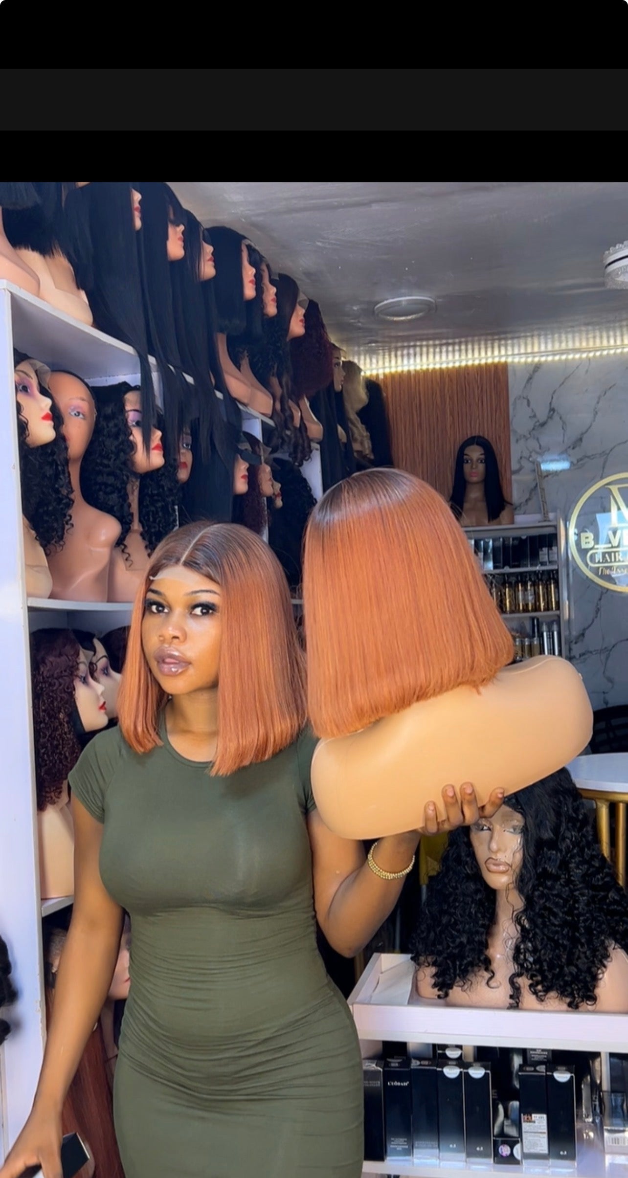 CHINESE BONE STRAIGHT GINGER COLOR WITH DARK ROOT