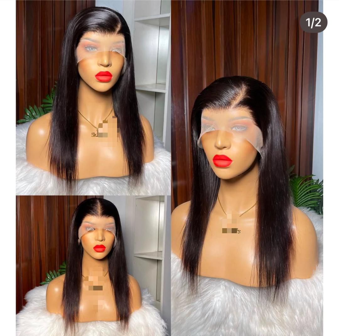 18" FULL-FRONTAL LOW-GRADE HUMAN HAIR WIG