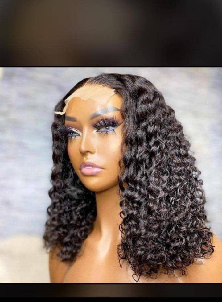 5*5 FULL CLOSURE 16" WATER CURLS WIG 💯 HH