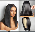 80% H HAIR WIG  5*5 FULL CLOSURE takes heat